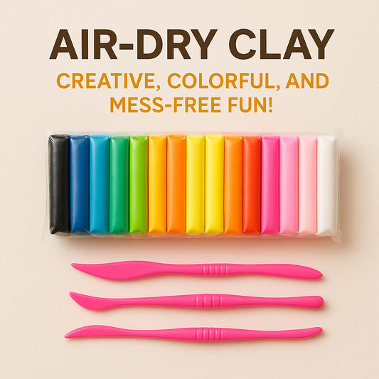 VIP Creative Clay Set for Kids – 36 Color Air-Dry Modeling Clay + Tools